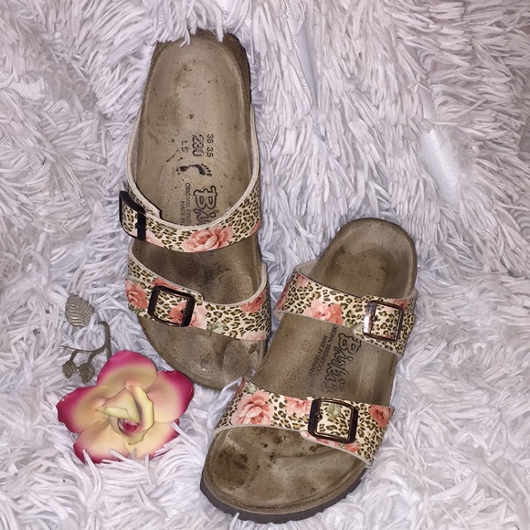 Birkenstock Shoes - Birkis Birkenstock Flowered Slip Ons